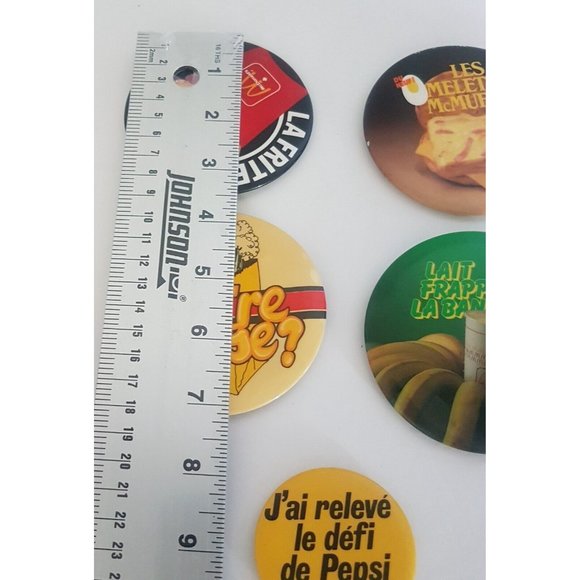 Vintage McDonalds FRENCH Pepsi Pin Back Button Advertisement Quebec Canada RARE - Picture 7 of 14